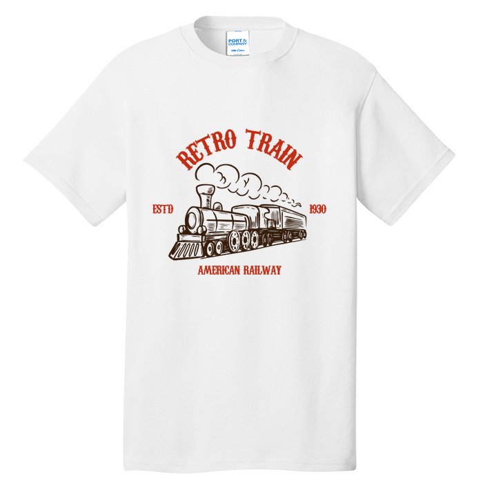 Retro Trains Tall T-Shirt