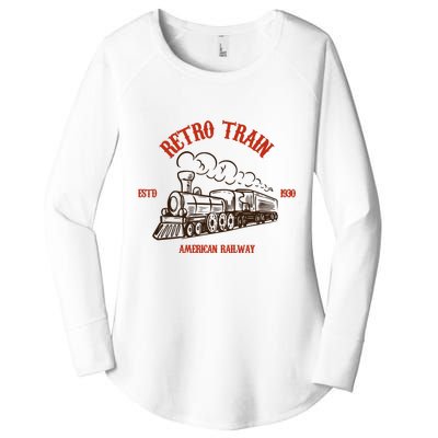 Retro Trains Women's Perfect Tri Tunic Long Sleeve Shirt