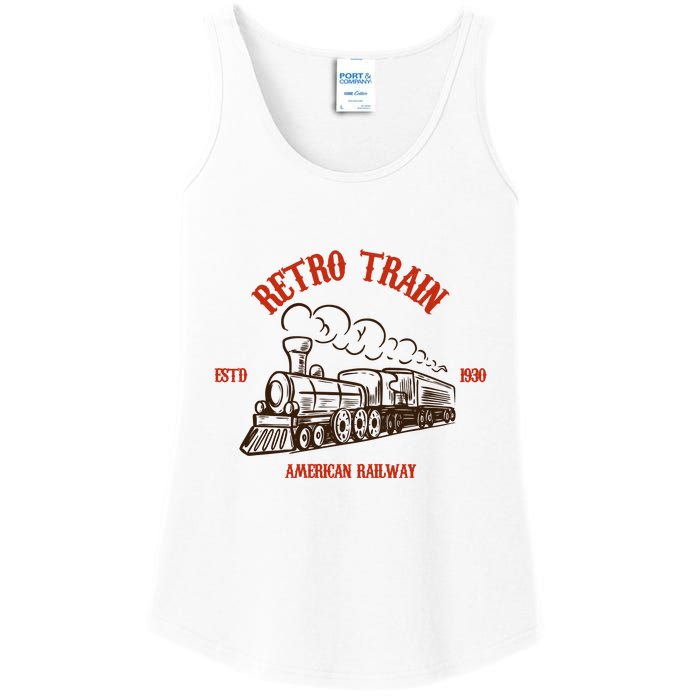 Retro Trains Ladies Essential Tank