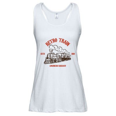 Retro Trains Ladies Essential Flowy Tank