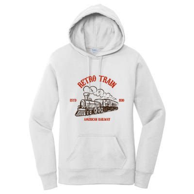 Retro Trains Women's Pullover Hoodie