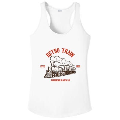 Retro Trains Ladies PosiCharge Competitor Racerback Tank