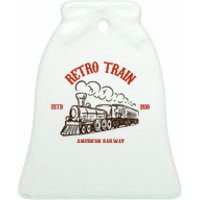 Retro Trains Ceramic Bell Ornament