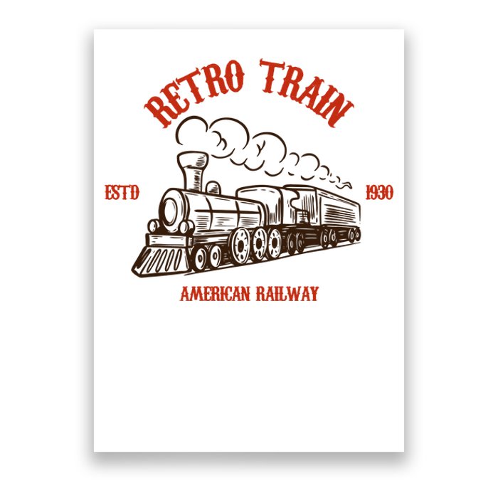 Retro Trains Poster