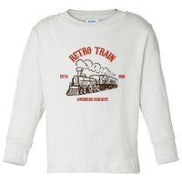 Retro Trains Toddler Long Sleeve Shirt