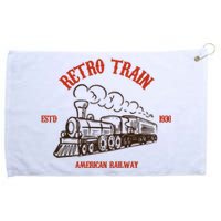 Retro Trains Grommeted Golf Towel