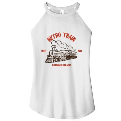 Retro Trains Women's Perfect Tri Rocker Tank