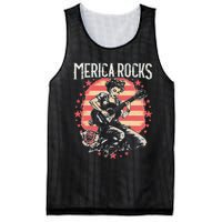 Rosie The Riveter 4th of July Country Rock Music Funny Mesh Reversible Basketball Jersey Tank