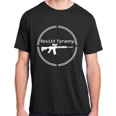 Resist Tyranny Rifle Libertarian Conservative Pro Gun 2A USA Adult ChromaSoft Performance T-Shirt