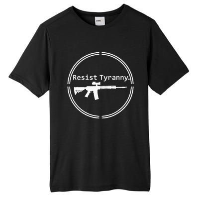 Resist Tyranny Rifle Libertarian Conservative Pro Gun 2A USA Tall Fusion ChromaSoft Performance T-Shirt