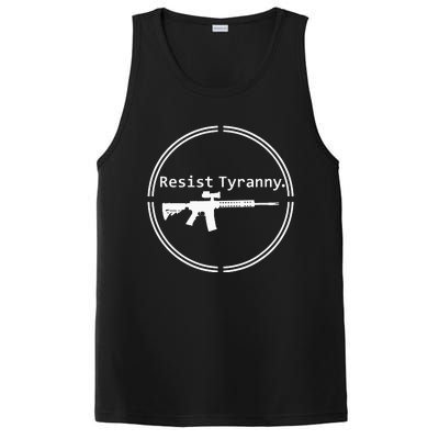 Resist Tyranny Rifle Libertarian Conservative Pro Gun 2A USA PosiCharge Competitor Tank