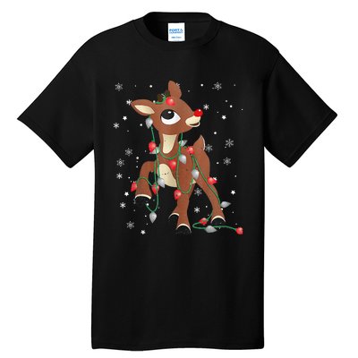 Rudolph The Red Nose Reindeer For and Christmas Fan Tall T-Shirt