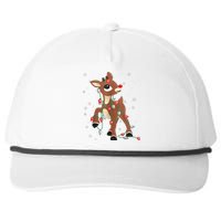 Rudolph The Red Nose Reindeer For and Christmas Fan Snapback Five-Panel Rope Hat