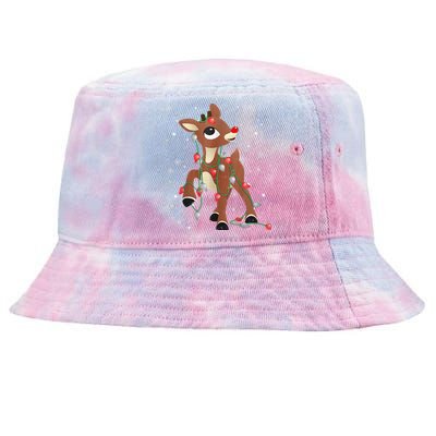 Rudolph The Red Nose Reindeer For and Christmas Fan Tie-Dyed Bucket Hat