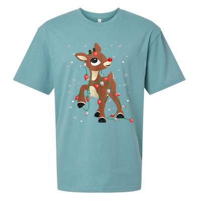 Rudolph The Red Nose Reindeer For and Christmas Fan Sueded Cloud Jersey T-Shirt