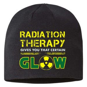 Radiation Therapy Radiation Therapist Funny Cancer Fighter Sustainable Beanie