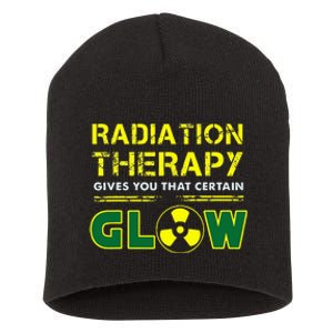 Radiation Therapy Radiation Therapist Funny Cancer Fighter Short Acrylic Beanie