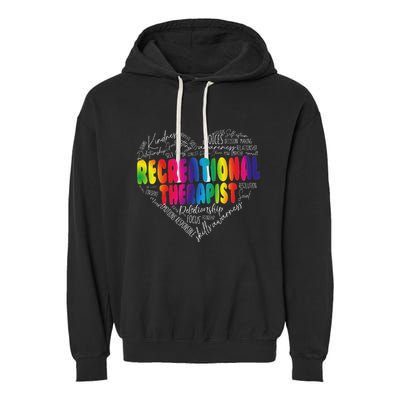 Recreational Therapist Recreation Therapy Therapeutic Garment-Dyed Fleece Hoodie