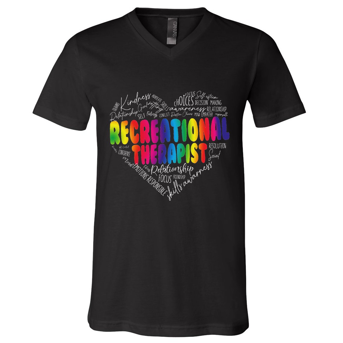 Recreational Therapist Recreation Therapy Therapeutic V-Neck T-Shirt