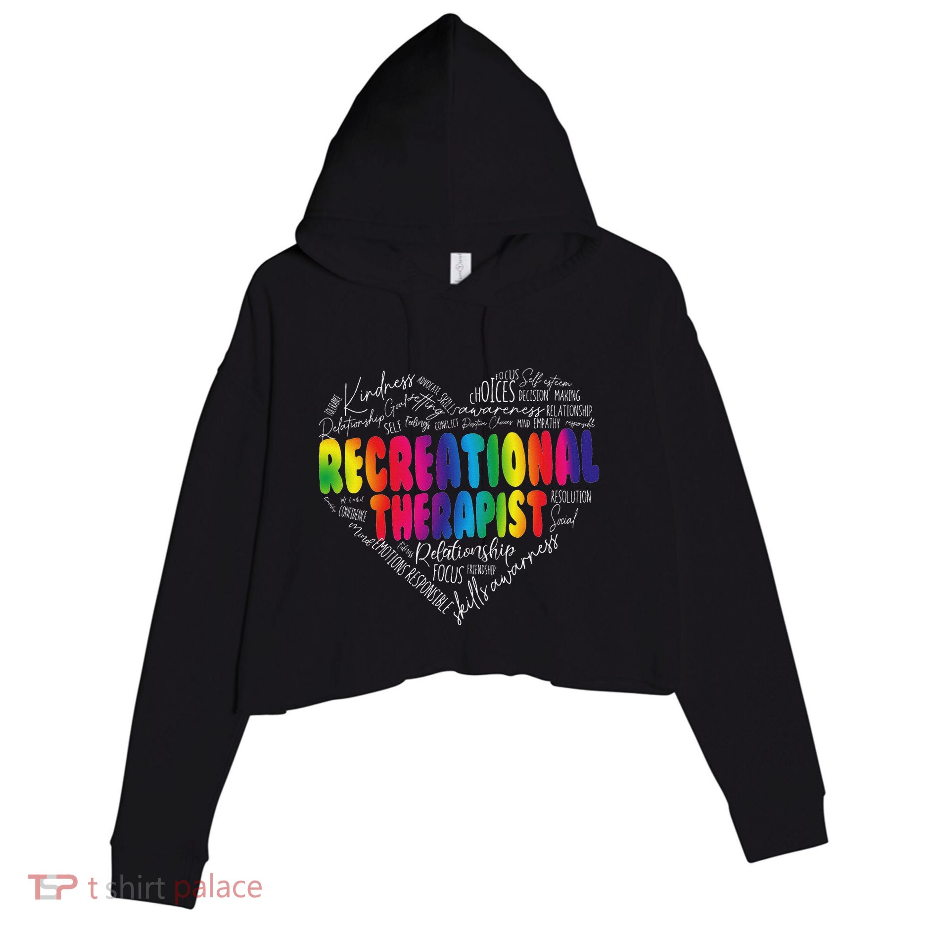 Recreational Therapist Recreation Therapy Therapeutic Crop Fleece Hoodie