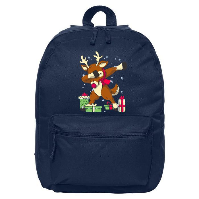 Rudolph The Red Nose Reindeer For Dab Dance Christmas 16 in Basic Backpack