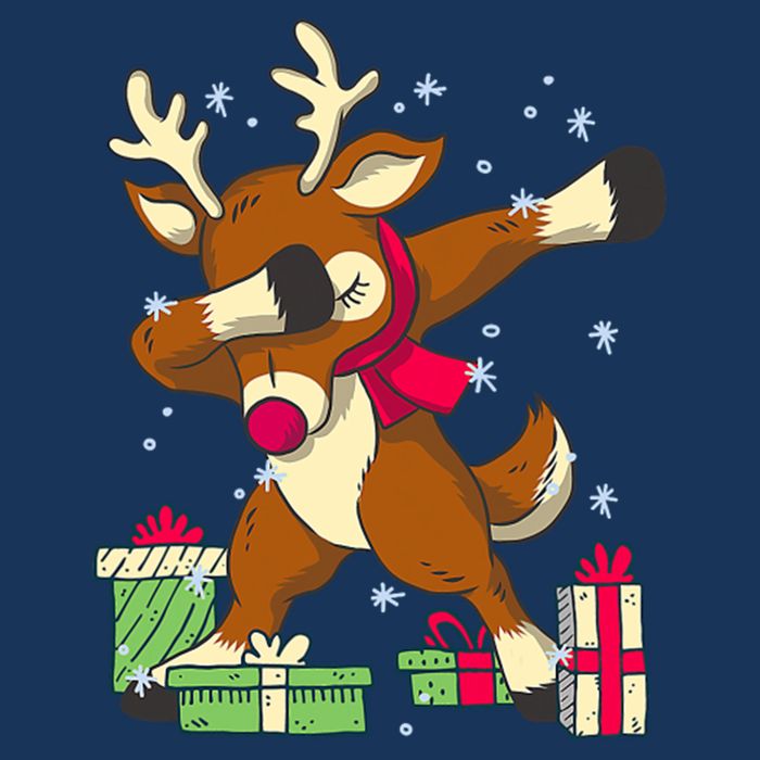 Rudolph The Red Nose Reindeer For Dab Dance Christmas 16 in Basic Backpack