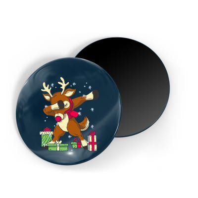 Rudolph The Red Nose Reindeer For Dab Dance Christmas Magnet