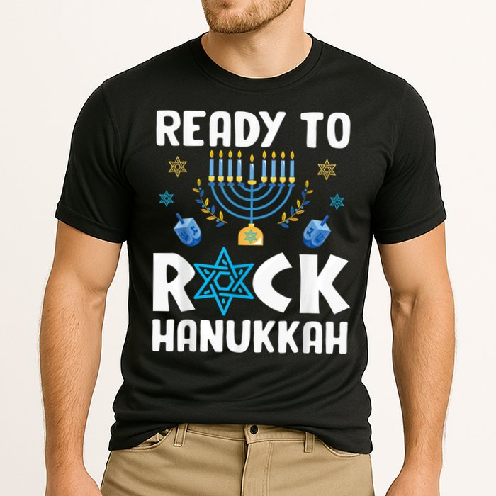 Ready To Rock Hanukkah Pajamas Chanukah Cooling Performance Crew T-Shirt