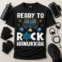 Ready To Rock Hanukkah Pajamas Chanukah Cooling Performance Crew T-Shirt