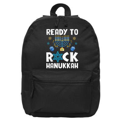 Ready To Rock Hanukkah Pajamas Chanukah 16 in Basic Backpack