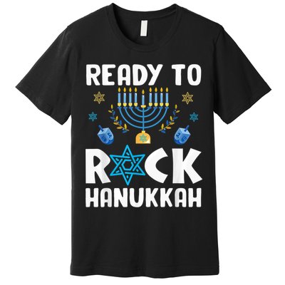 Ready To Rock Hanukkah Pajamas Chanukah Premium T-Shirt