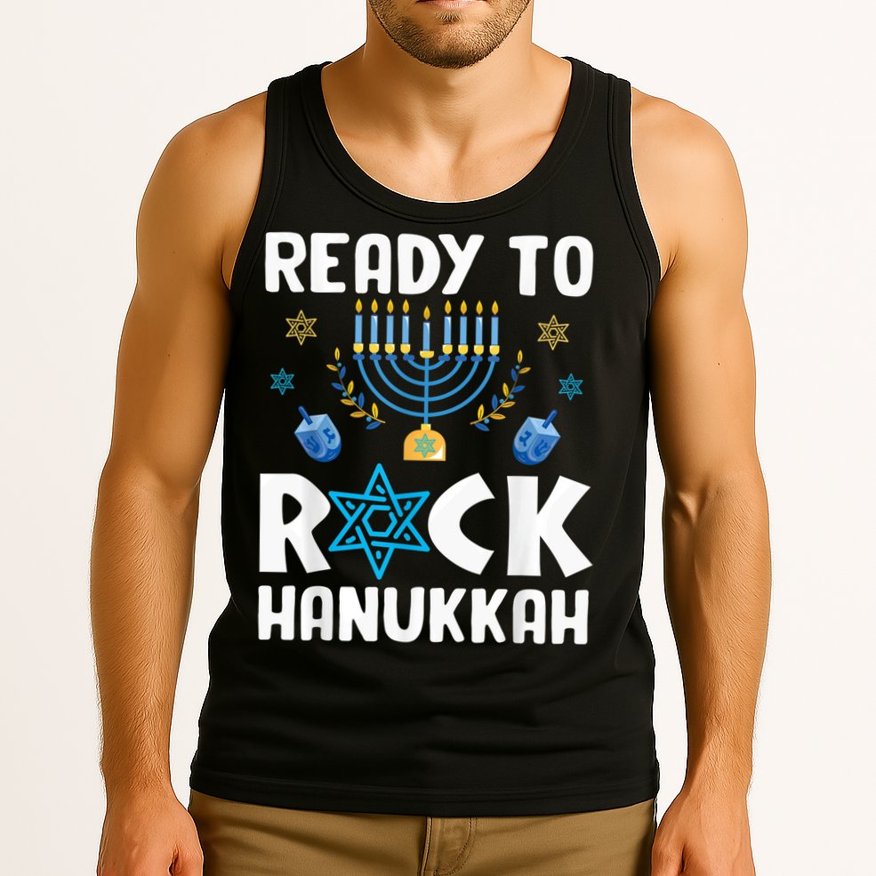 Ready To Rock Hanukkah Pajamas Chanukah Tank Top