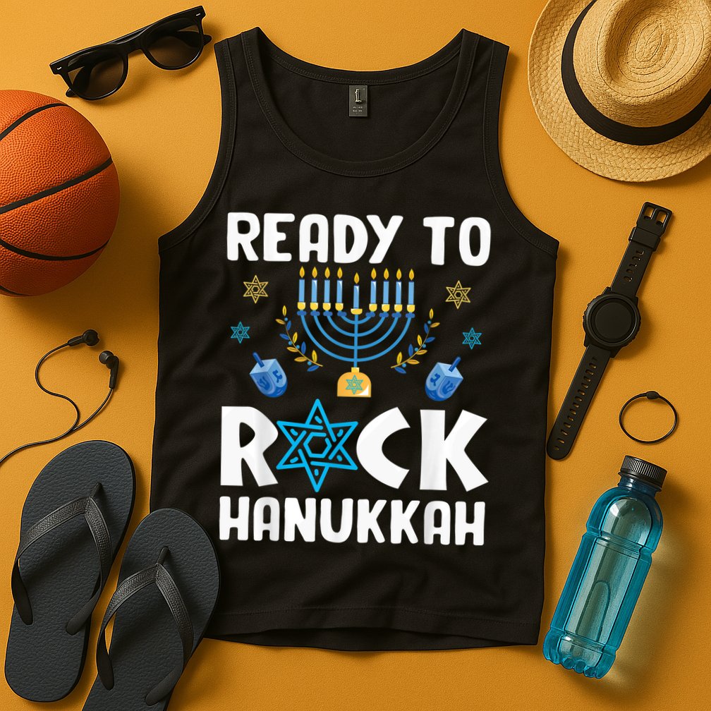 Ready To Rock Hanukkah Pajamas Chanukah Tank Top