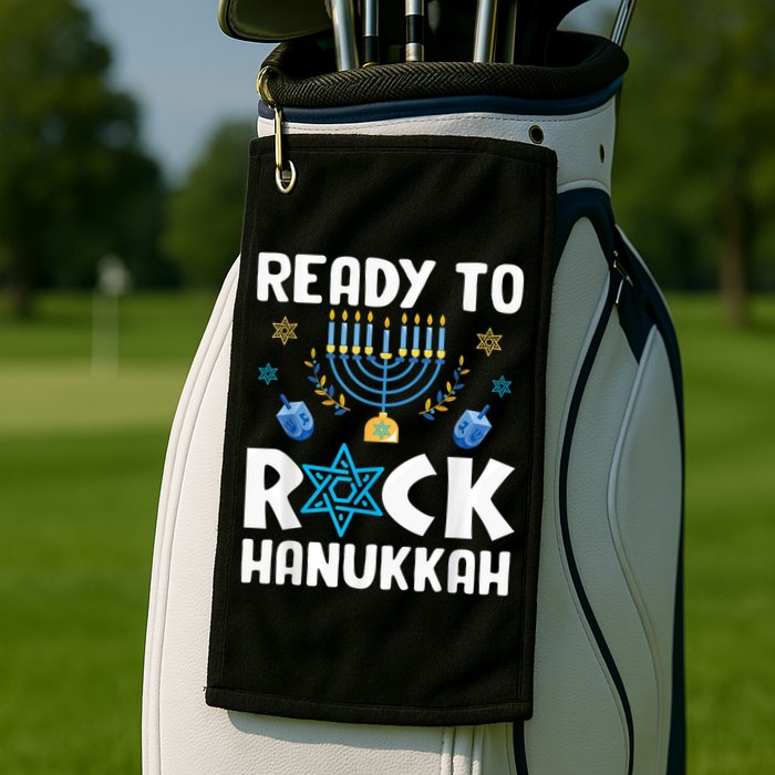Ready To Rock Hanukkah Pajamas Chanukah Golf Towel