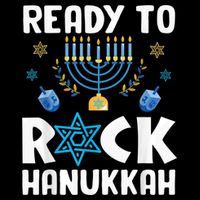 Ready To Rock Hanukkah Pajamas Chanukah Cropped Pullover Crew