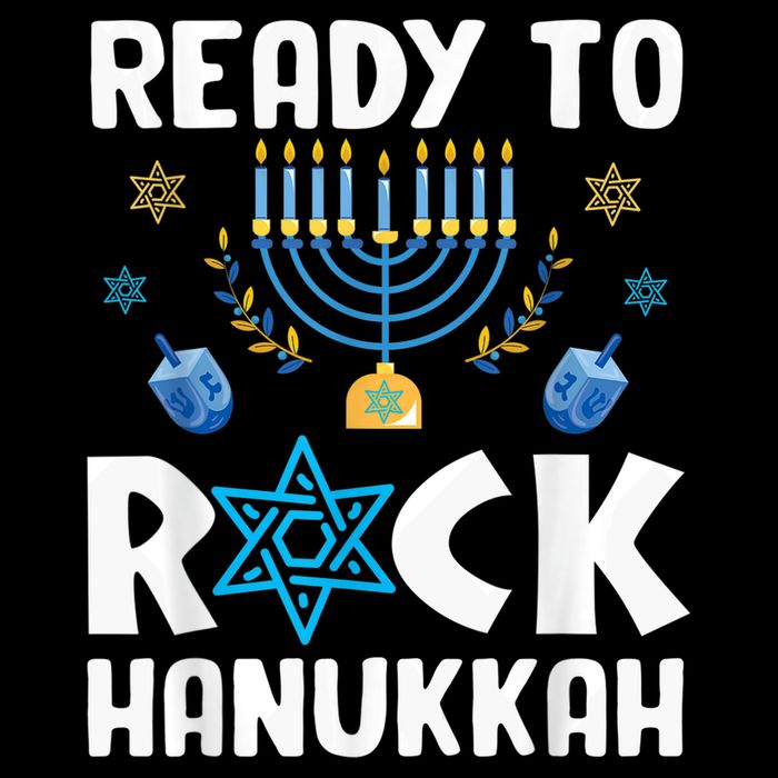 Ready To Rock Hanukkah Pajamas Chanukah Cropped Pullover Crew