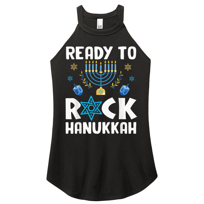 Ready To Rock Hanukkah Pajamas Chanukah Women's Perfect Tri Rocker Tank