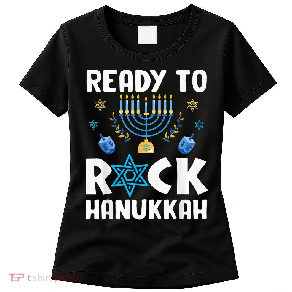 Ready To Rock Hanukkah Pajamas Chanukah Womens T-Shirt