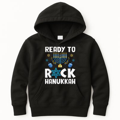 Ready To Rock Hanukkah Pajamas Chanukah Kids Hoodie