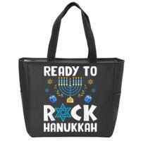 Ready To Rock Hanukkah Pajamas Chanukah Zip Tote Bag