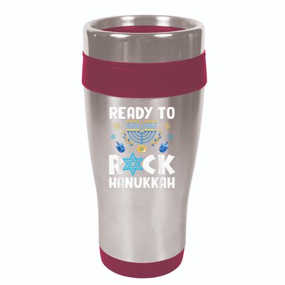 Ready To Rock Hanukkah Pajamas Chanukah 16oz Travel Tumbler