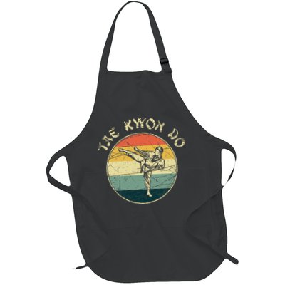 Retro Taekwondo Full-Length Apron With Pockets