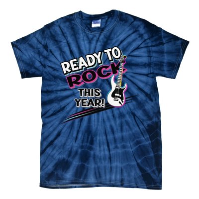 Ready To Rock This Year Funny Back To School Graphic Guitar Tie-Dye T-Shirt