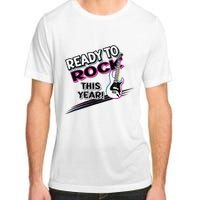 Ready To Rock This Year Funny Back To School Graphic Guitar Adult ChromaSoft Performance T-Shirt