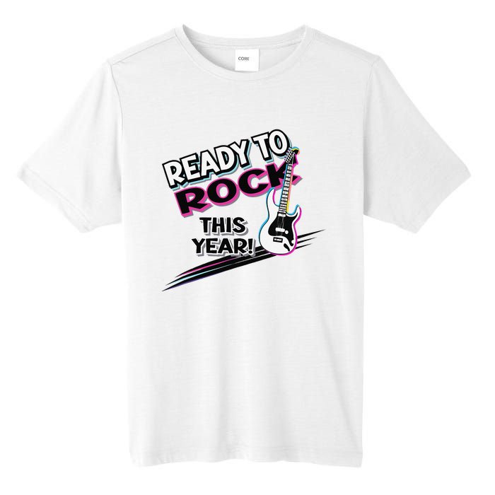 Ready To Rock This Year Funny Back To School Graphic Guitar Tall Fusion ChromaSoft Performance T-Shirt