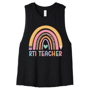 Rti Teacher Rainbow Back To School Women's Racerback Cropped Tank