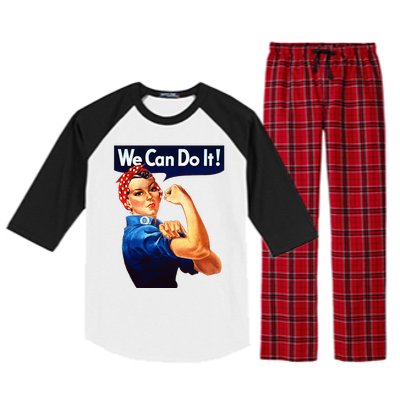 Rosie The Riveter Poster We Can Do It Feminist Retro Raglan Sleeve Pajama Set