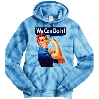 Rosie The Riveter Poster We Can Do It Feminist Retro Tie Dye Hoodie