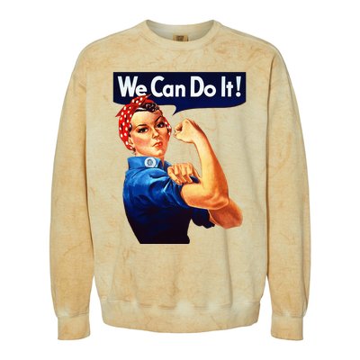 Rosie The Riveter Poster We Can Do It Feminist Retro Colorblast Crewneck Sweatshirt