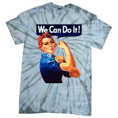 Rosie The Riveter Poster We Can Do It Feminist Retro Tie-Dye T-Shirt